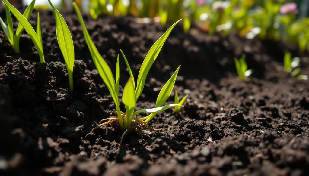 Weed growing soil