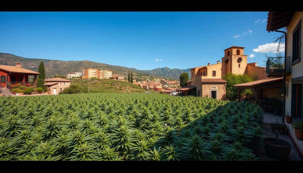 marijuana growing district Spain