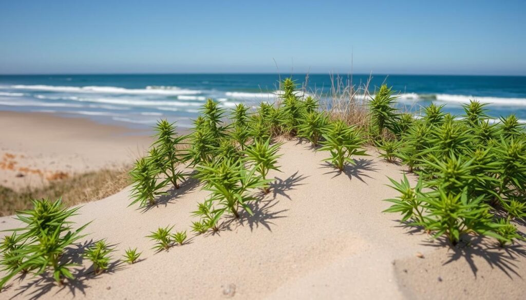 weed in Solrod Strand