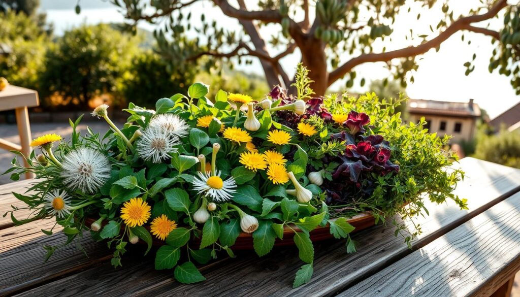 wild edible greens in Herceg Novi